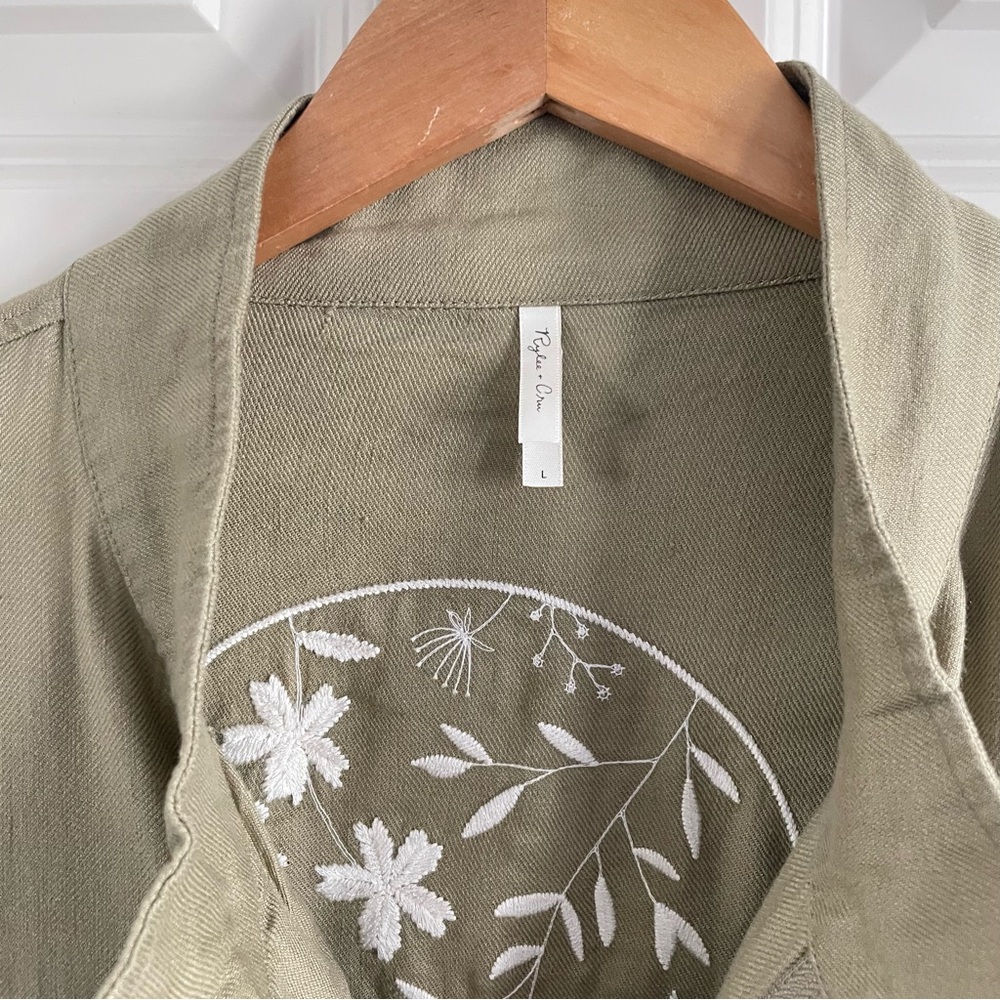 Rylee + Cru Sage Embroidered Floral Utility Jacket - Picture 4 of 9